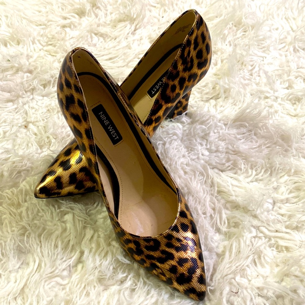 Nine west leopard heels